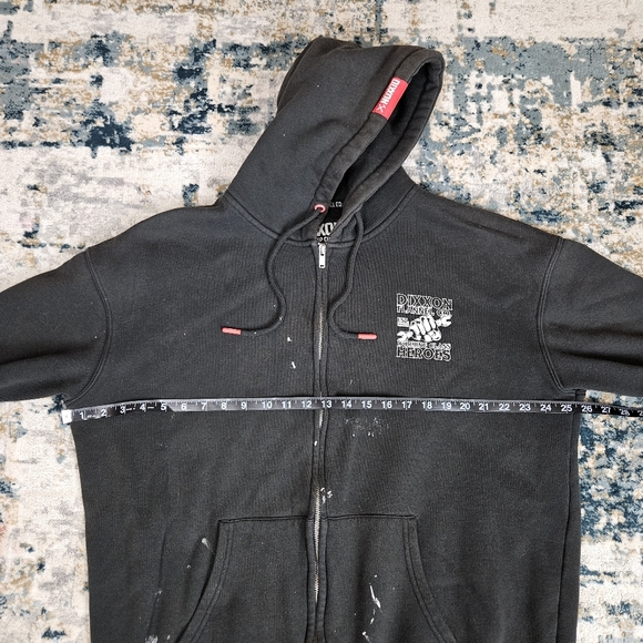 Dixxon Full Zip Hoodie Sweatshirt Men’s L Black Working Class Heroes Distressed - Picture 9 of 13